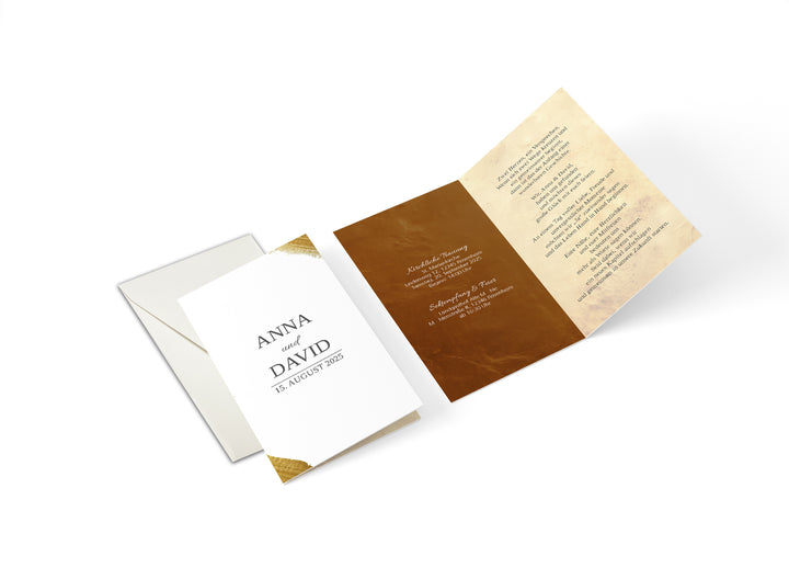 Klappkarte Golden Type