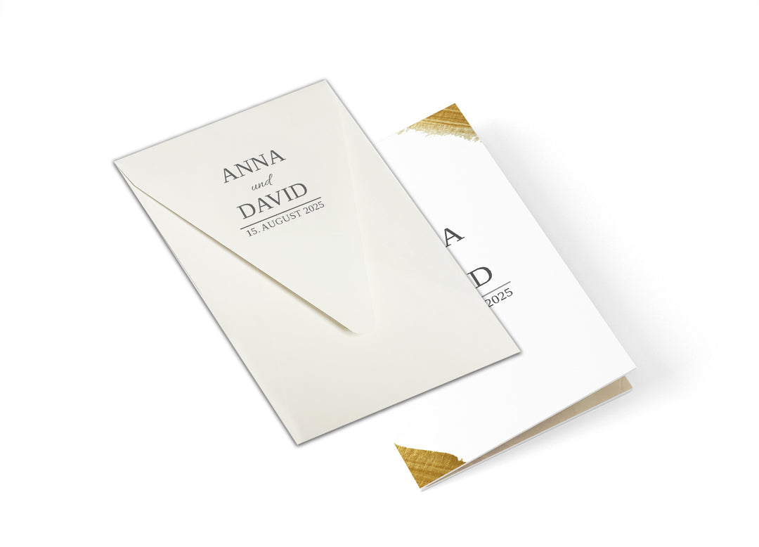 Klappkarte Golden Type